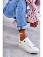 Dámské nízké kožené tenisky Big Star model 19974656 Bílé - Big Star Shoes Dámské nízké kožené tenisky Big Star model 19974656 Bílé - Big Star Shoes