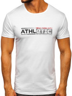 Pánské tričko s potiskem Athletic SS10951 - bílá,