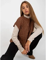 Dámská vesta D90027W90785B2 hnědá - FPrice