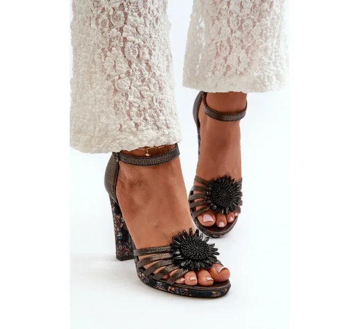 Sandály na podpatku model 198879 Step in style Sandály na podpatku model 198879 Step in style