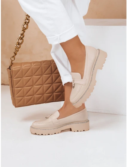 Dámské béžové mokasíny  model 21983186 - Dstreet