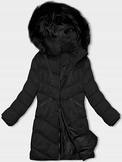 Černá dámská zimní bunda s kapucí model 21246187 - J.STYLE
