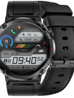 Chytré hodinky Gravity model 21805485 + černý silikonový řemínek