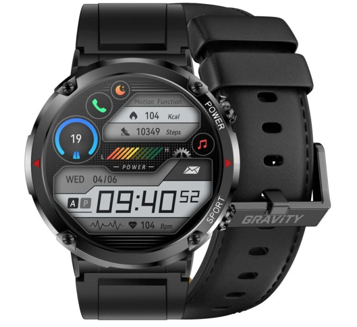 Chytré hodinky Gravity model 21805485 + černý silikonový řemínek Chytré hodinky Gravity model 21805485 + černý silikonový řemínek