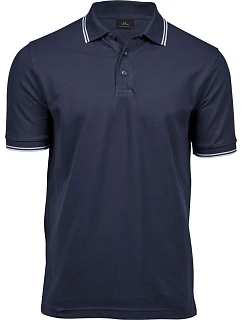 Tee Jays TJ 1407 Pánské elastické piqué polo "Stripe" 18.1407 navy/white