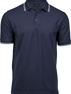 Tee Jays TJ 1407 Pánské elastické piqué polo "Stripe" 18.1407 navy/white
