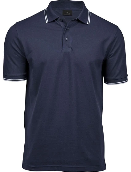 Tee Jays TJ 1407 Pánské elastické piqué polo "Stripe" 18.1407 navy/white Tee Jays TJ 1407 Pánské elastické piqué polo "Stripe" 18.1407 navy/white
