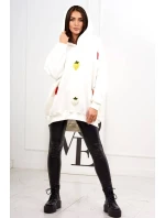 Zateplená mikina s model 19049176 motivem ecru - K-Fashion Zateplená mikina s model 19049176 motivem ecru - K-Fashion