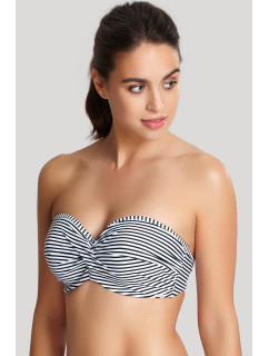 Vrchní díl plavek Swimwear Anya Stripe Bandeau Bikini black/white SW0893