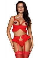 Dámské tanga V-9978 Červená - Axami