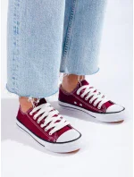 Exkluzívní vínový tenisky dámské bez podpatku Exkluzívní vínový tenisky dámské bez podpatku