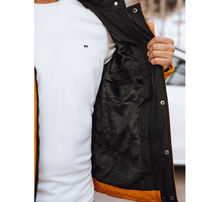 Pánská prošívaná zimní bunda žlutá FashionStreet TX4567