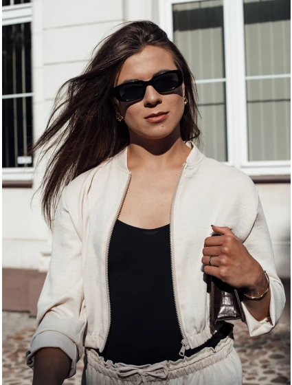 Dámská světle béžová bunda bomber MADDIE FashionStreet RY2655