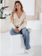 Dámský svetr ecru Dstreet model 21990966 - FashionStreet