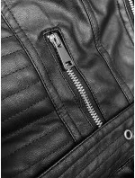 Černá dámská bunda ramoneska s kapucí model 21247243 - J.STYLE