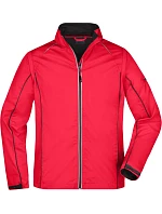 Daiber JN 1122 Pánská softshell bunda s odepínacími rukávy 02.1122 red/black