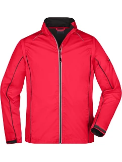 Daiber JN 1122 Pánská softshell bunda s odepínacími rukávy 02.1122 red/black