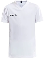 Craft Teamwear Squad Go Jersey Solid Jr Dětské sportovní tričko s výstřihem do V 82.5582 white Craft Teamwear Squad Go Jersey Solid Jr Dětské sportovní tričko s výstřihem do V 82.5582 white
