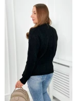 Svetr model 18966176 přes hlavu černý - K-Fashion Svetr model 18966176 přes hlavu černý - K-Fashion