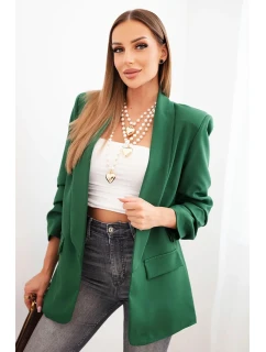 Sako s klopami elegantní zelené