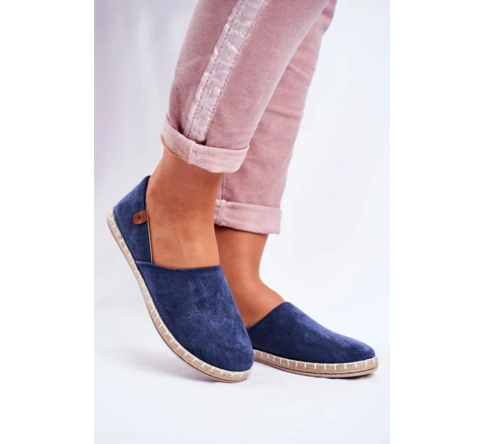 Dámské sametové espadrilky tmavě modré model 21535316 - Boto