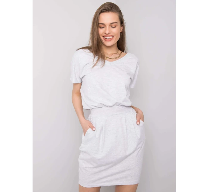 Sukienka RV SK model 20306547 jasny szary - FPrice Sukienka RV SK model 20306547 jasny szary - FPrice