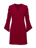 M876 Šaty s širokými manžetami - bordó M876 Šaty s širokými manžetami - bordó