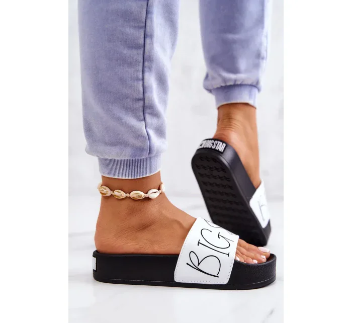 Dámské moderní pantofle Big Star - černá/bílá Dámské moderní pantofle Big Star - černá/bílá