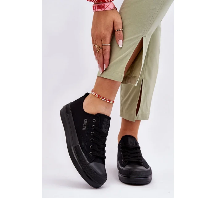 Nízké šněrovací tenisky Big Star LL274967 Černé Nízké šněrovací tenisky Big Star LL274967 Černé