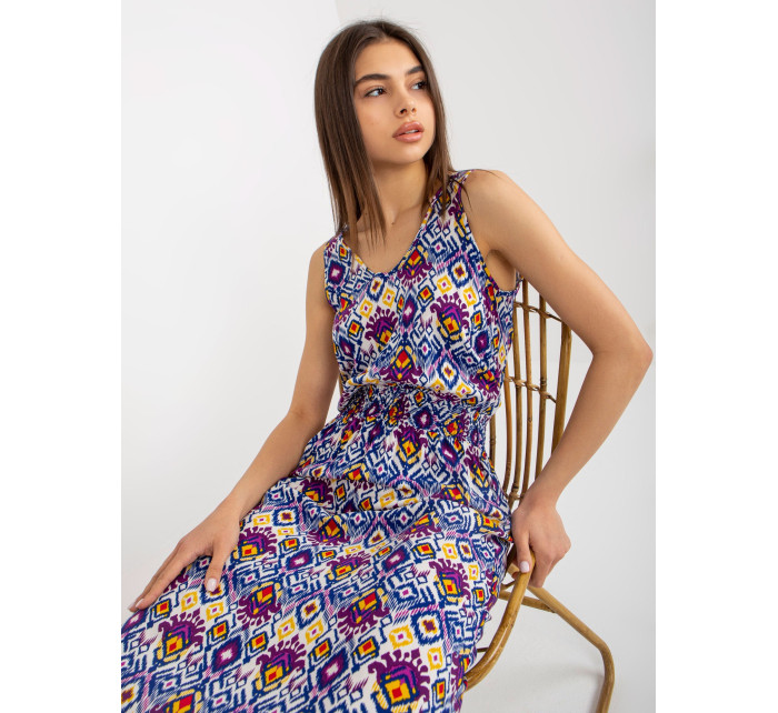Fialové letní šaty s FRESH MADE vzory