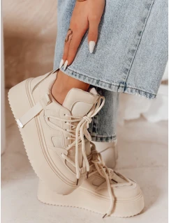 Dámské tenisky na vysoké platformě UPSOLE beige FashionStreet ZY0845