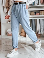Dámské tepláky chinos s páskem modré FashionStreet UY2550