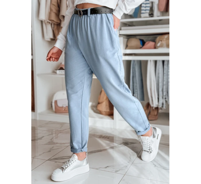 Dámské kalhoty chinos s páskem TAILANDI modrá FashionStreet UY2550