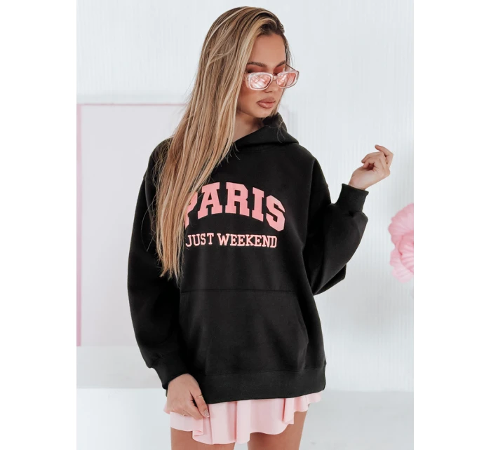 Dámská oversize mikina PARISSIA černá FashionStreet BY1453