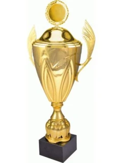 Zlatý kovový hrnek s víčkem 4126/BP