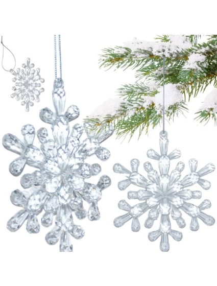 Závěsná dekorace sněhové vločky 12x12 CM MODEL 4 Závěsná dekorace sněhové vločky 12x12 CM MODEL 4