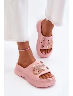Dámské Pěnové Žabky S Ozdobami Růžové model 21653110 - Boto Dámské Pěnové Žabky S Ozdobami Růžové model 21653110 - Boto