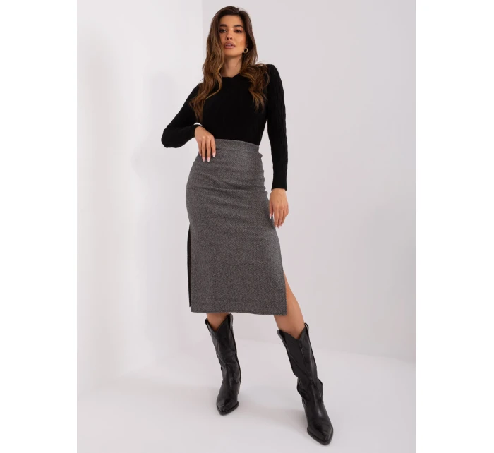 Sukně LK SD 509400.87P šedá černá