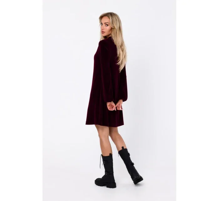 model 18863684 Šaty s výstřihem do V bordó - Moe