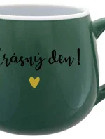 KRÁSNÝ DEN! - zelený keramický hrníček 300 ml