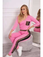 Leopardí sada světle růžová