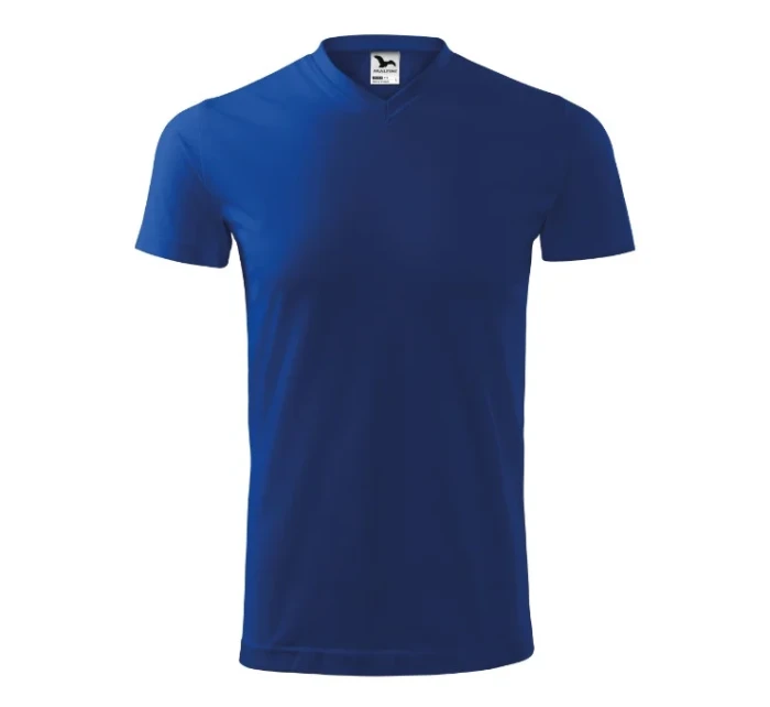 Heavy V-neck tričko unisex královská modrá