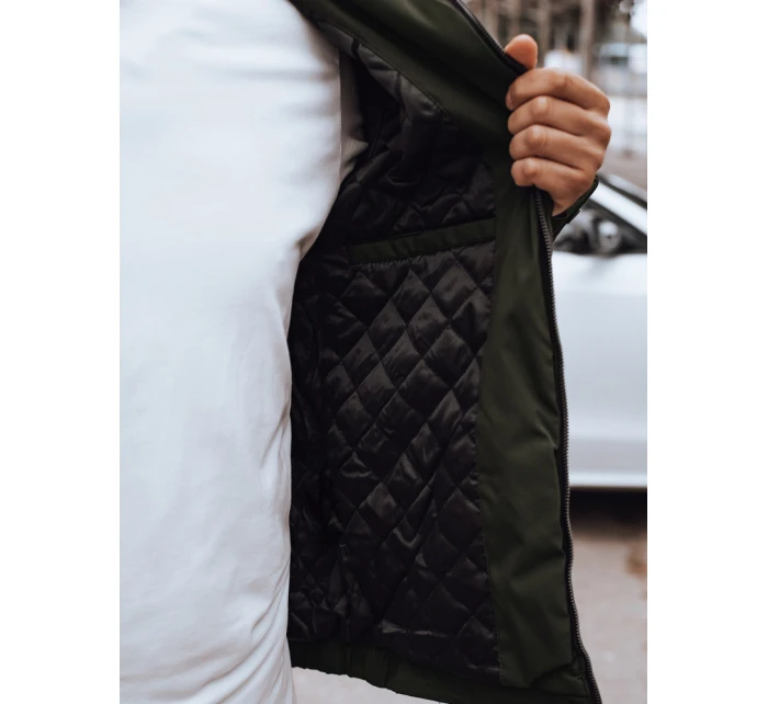 Pánská přechodná bunda s kapucí zelená FashionStreet TX4888