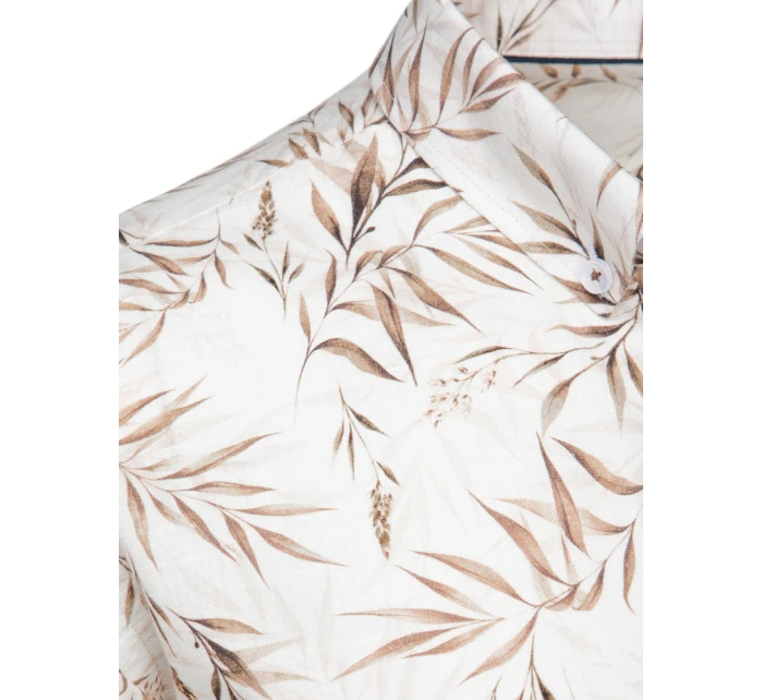 Pánská košile s listy bílá Dstreet model 21989349 - FashionStreet