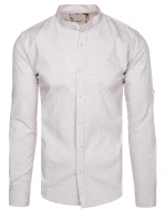 Pánská neformální košile se stojáčkem světle růžová Dstreet DX2647