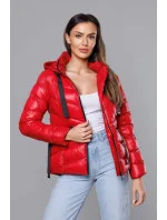 Červená krátká dámská zimní bunda (23066-(270)(1)) Červená krátká dámská zimní bunda (23066-(270)(1))