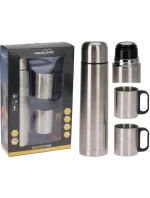 CESTOVNÍ TERMOSKA 1000 ML SE 2 ŠÁLKY STŘÍBRNÁ CESTOVNÍ TERMOSKA 1000 ML SE 2 ŠÁLKY STŘÍBRNÁ