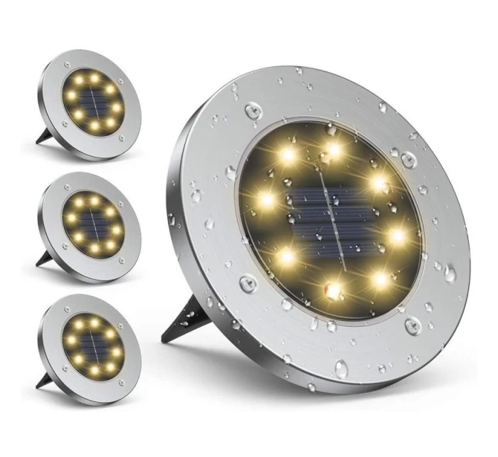 SOLÁRNÍ LAMPA 8 LED SMD PRO PROLOMENÍ KPL.4PCS
