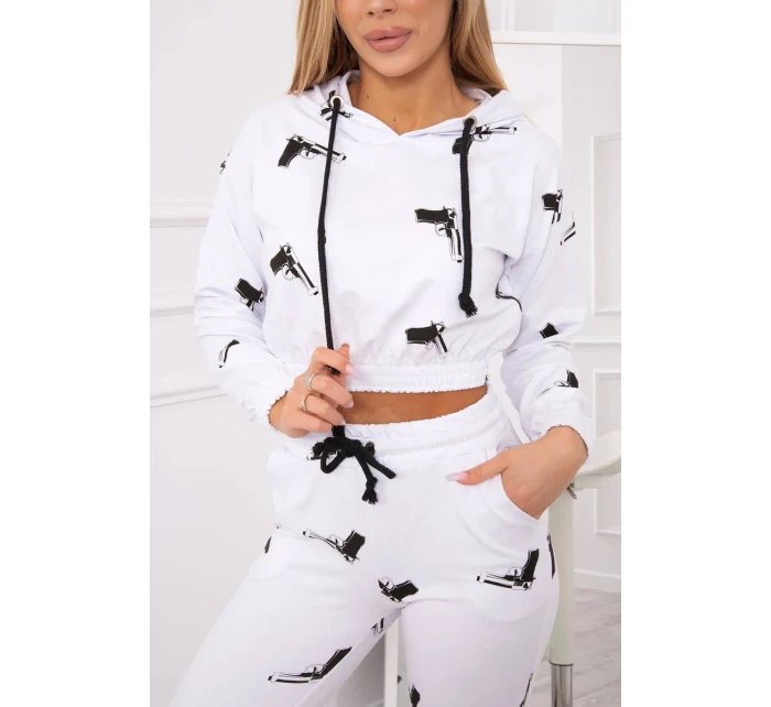 Sada s potiskem pistole bílá