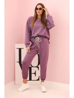 Komplet mikina + kalhoty máslový fialový Komplet mikina + kalhoty máslový fialový